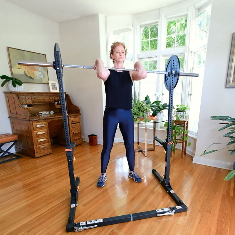 Dr. Sarah Court lifting with the Verse Agile Rack