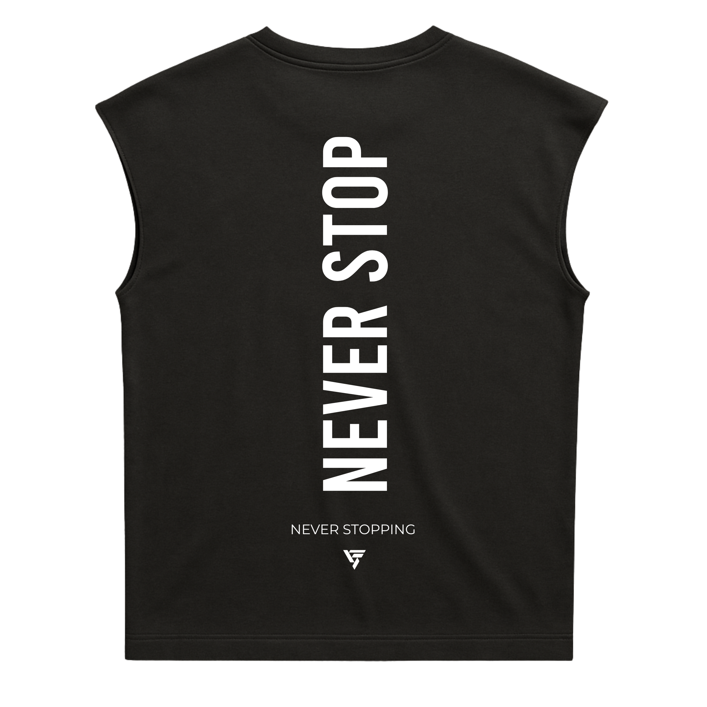 Never Stop - Premium Heavyweight Sleeveless Tee
