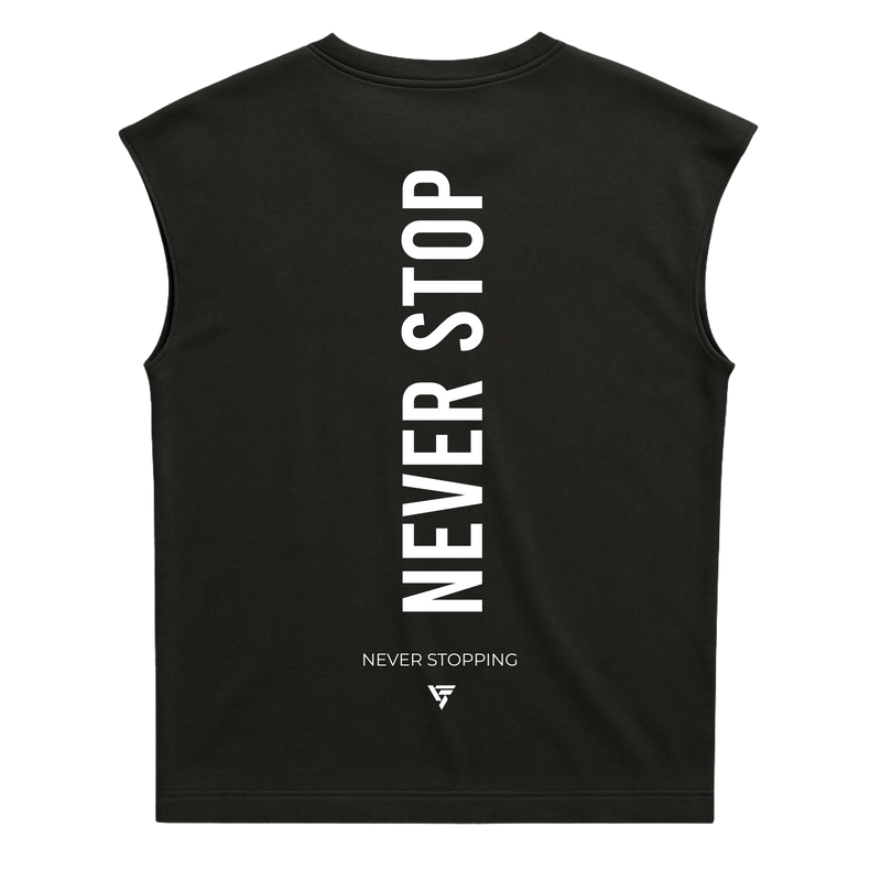 Never Stop - Premium Heavyweight Sleeveless Tee