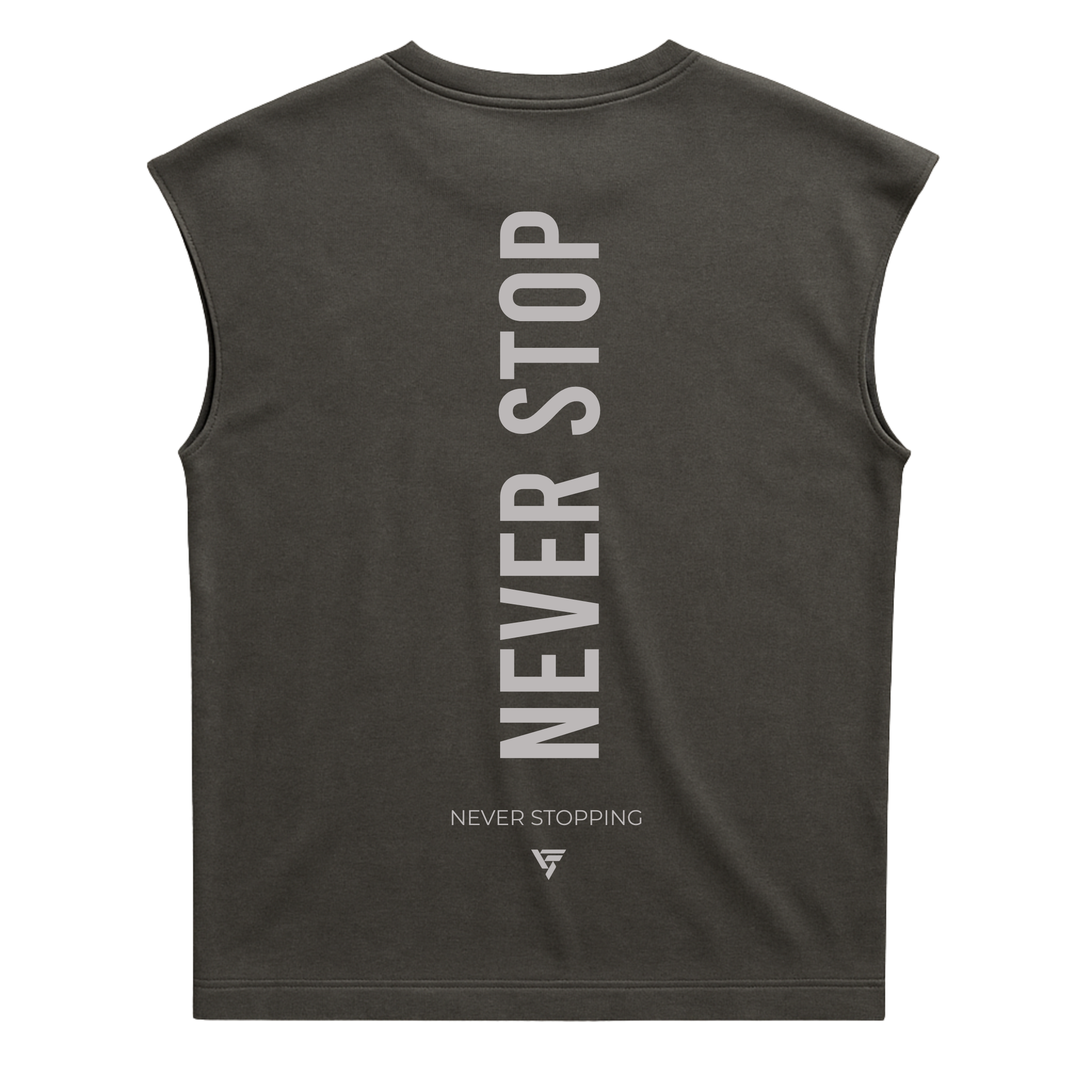 Never Stop - Premium Heavyweight Sleeveless Tee