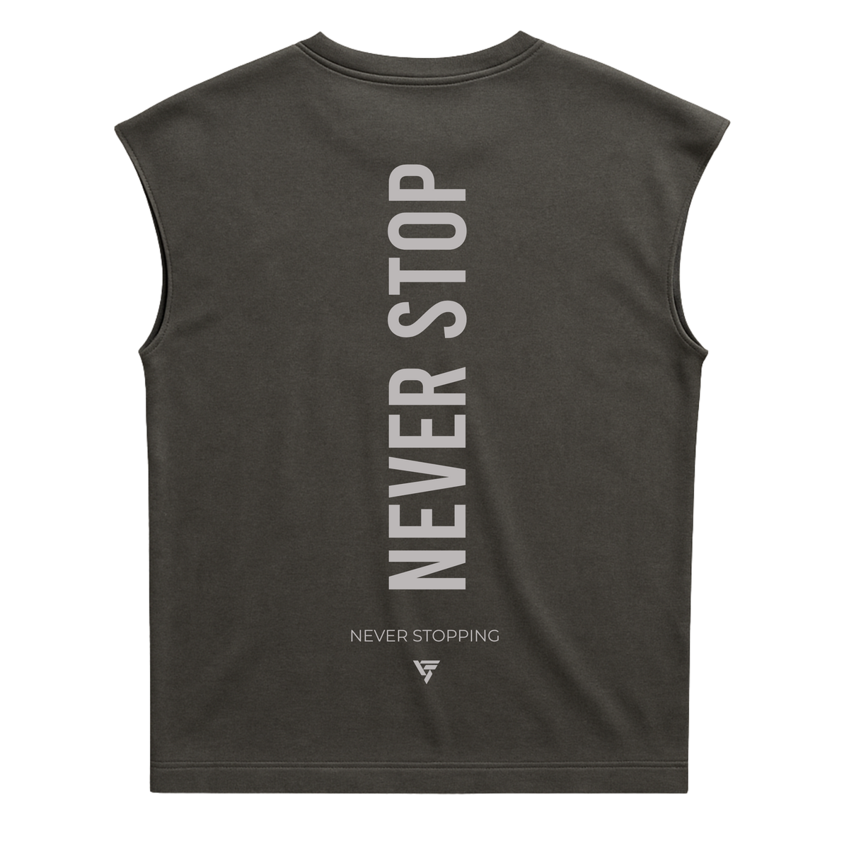 Never Stop - Premium Heavyweight Sleeveless Tee