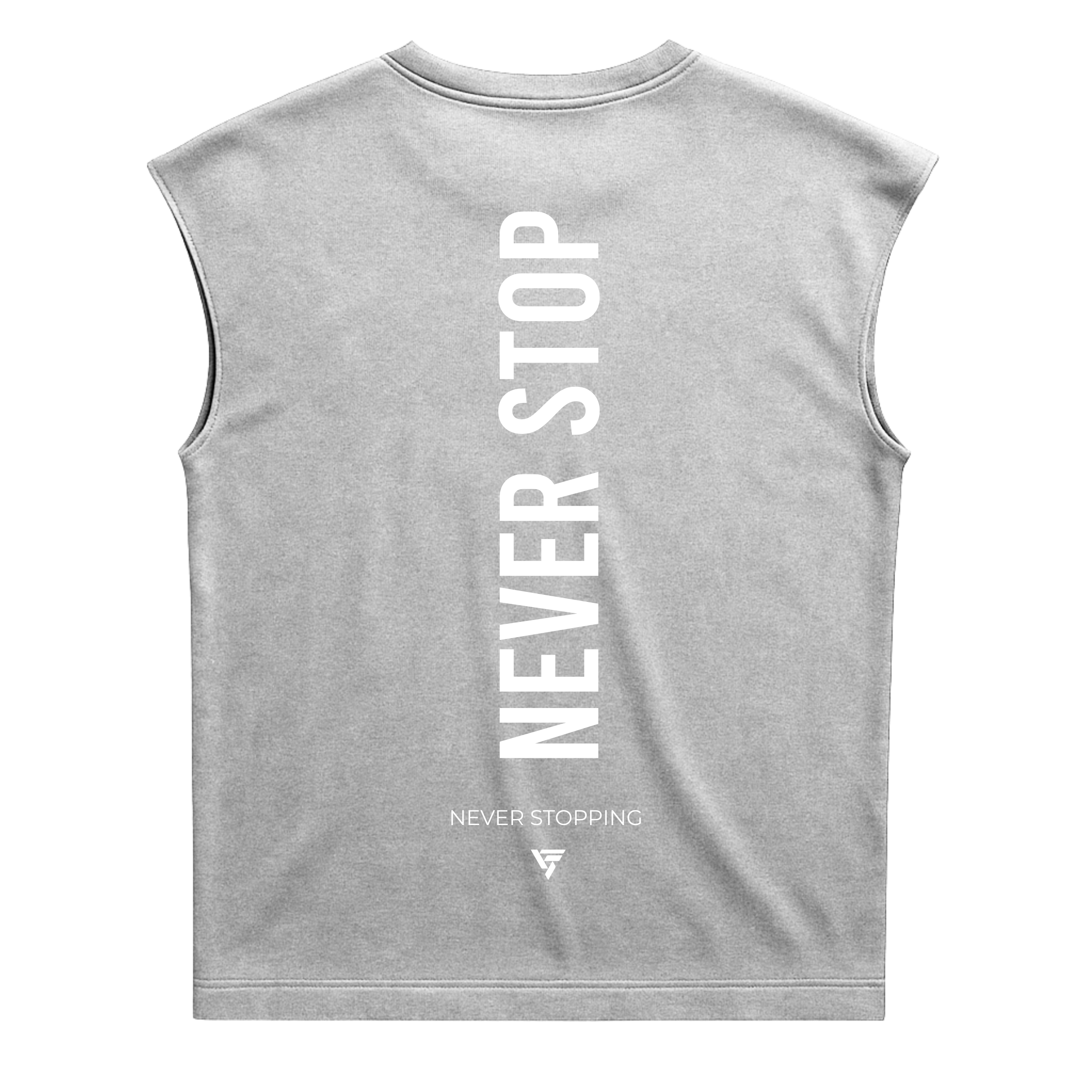 Never Stop - Premium Heavyweight Sleeveless Tee
