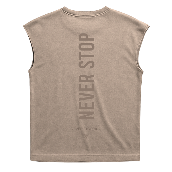Never Stop - Premium Heavyweight Sleeveless Tee