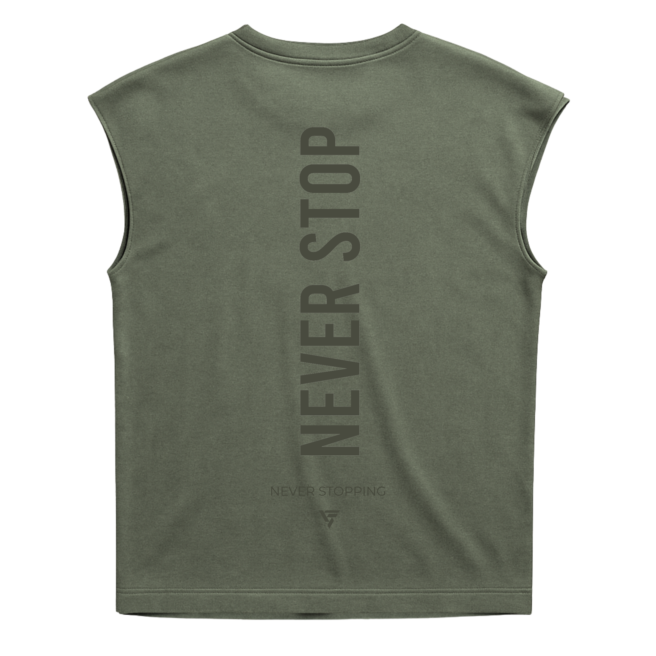 Never Stop - Premium Heavyweight Sleeveless Tee