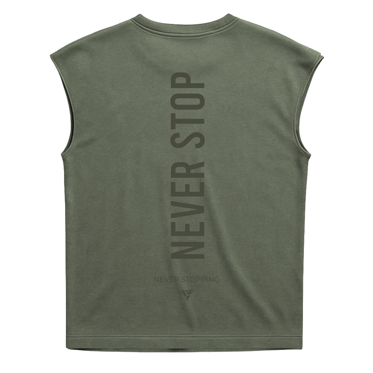 Never Stop - Premium Heavyweight Sleeveless Tee