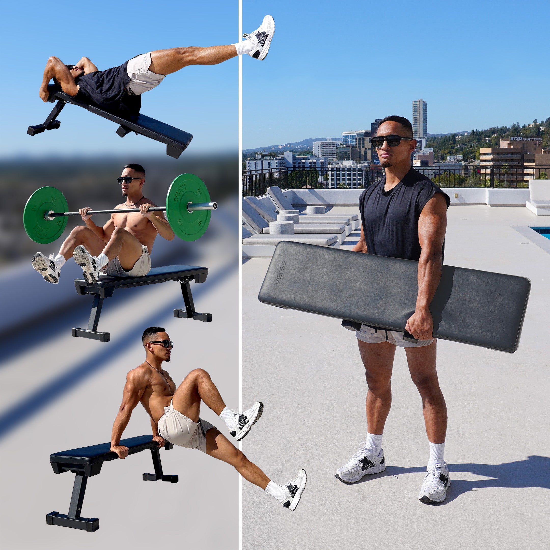 Verse™ Agile Folding Bench — Compact & Portable