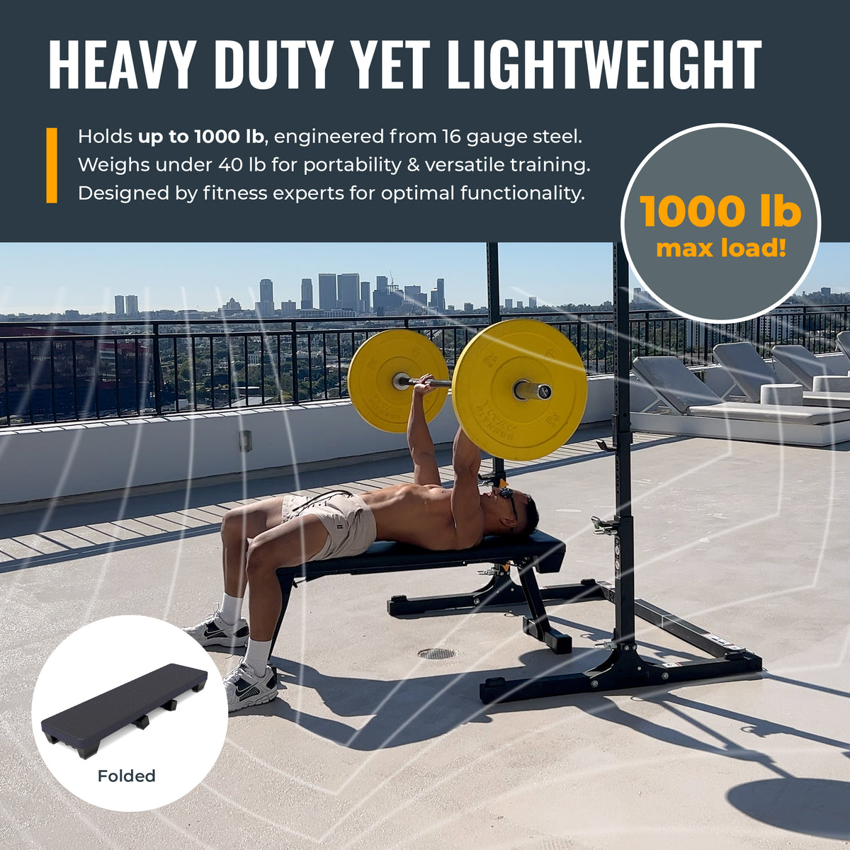 Verse® Agile Folding Bench — Compact & Portable