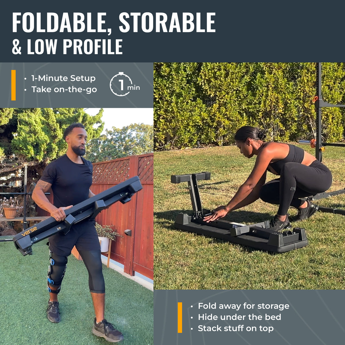 Verse® Agile Folding Bench — Compact & Portable