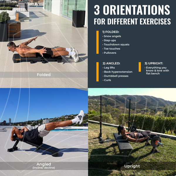 Verse® Agile Folding Bench — Compact & Portable